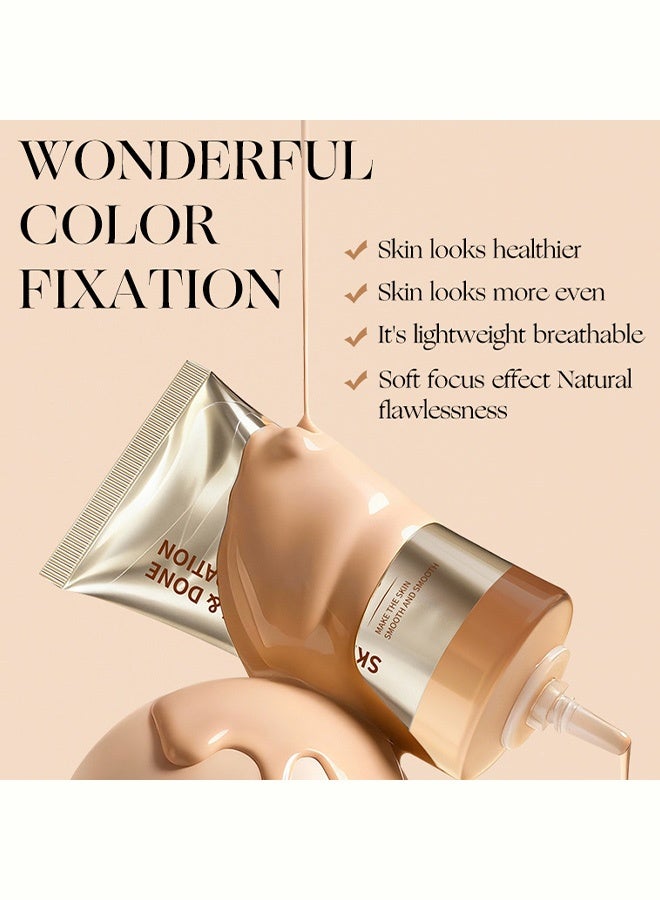 TVLV Colorful Moisturizing Foundation Liquid - Lightweight, Smooth, Natural Blurring, Long-lasting and Waterproof Foundation Liquid 05# - Image 5