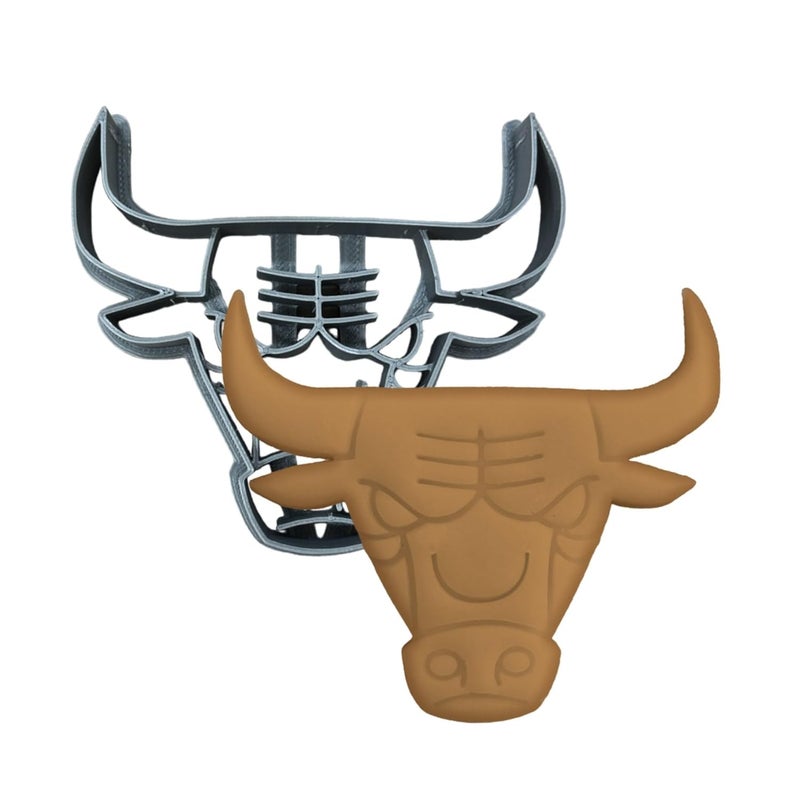 EROTNGO Bulls NBA Cookie Cutter Perfect for SportsThemed Parties Game Nights and Kids Birthday Celebrations Ideal for Baking and Stamp Supplies - Image 1