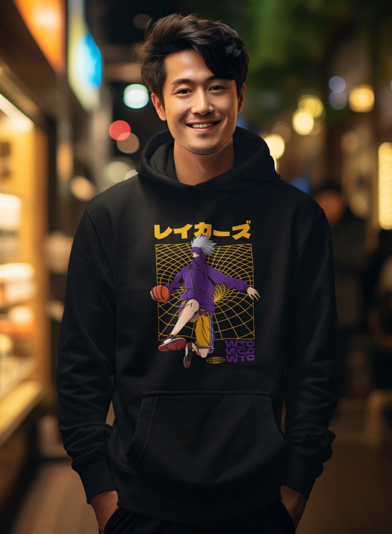 ZOOM Kakashi Basketball Lakers Anime Hoodie Design 