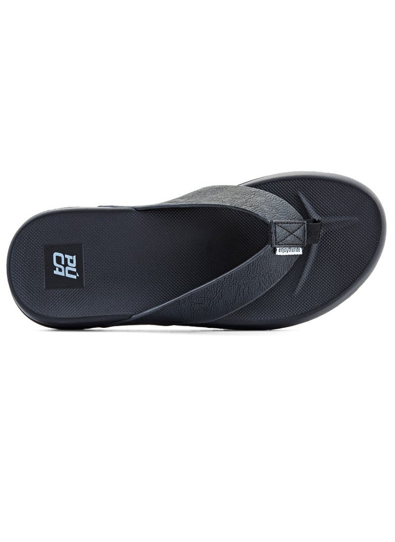 PUCA Puca Men's Slippers | Stylish Uppers Slippers for men | Slippers for every walk | Keeper Black  - Image 5