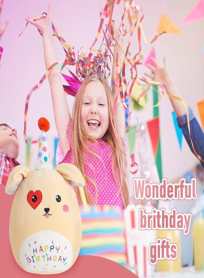 BSTAOFY 14'' Cute Happy Birthday Puppy Soft Plush Pillow Dog Stuffed Animal Birthday Gifts for Girls Boys Baby Kids - Image 5