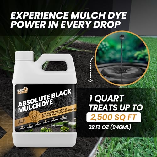 Not Rocket Sciences 32oz Absolute Black Mulch Dye - Covers up to 2,500 sq. ft., Liquid Mulch Dye Black, Premium Color Concentrate, Ideal for Landscaping, Renews Faded Rubber or Wood Chips, 100% Color Pigment - Image 4