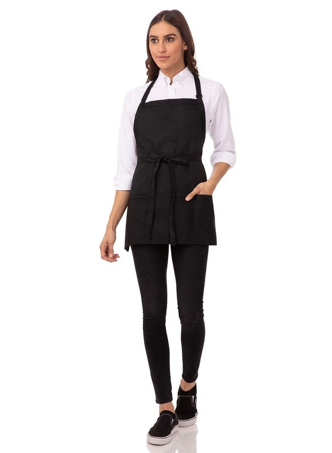 Chef Works Unisex Three Pocket Apron, Black, One Size - Image 4
