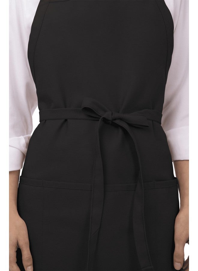 Chef Works Unisex Three Pocket Apron, Black, One Size - Image 3