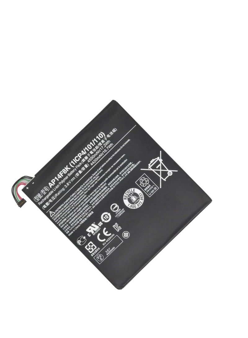 Terabyte REPLACEMENT 3.8V 17.2Wh Laptop Battery Compatible For Ac.er AP14F8K 1ICP4/101/110 Iconia Tab A1-850 B1-810 B1-820 W1-810 - Image 1