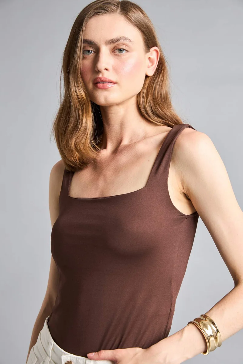 Defacto Square Collar Bodysuit