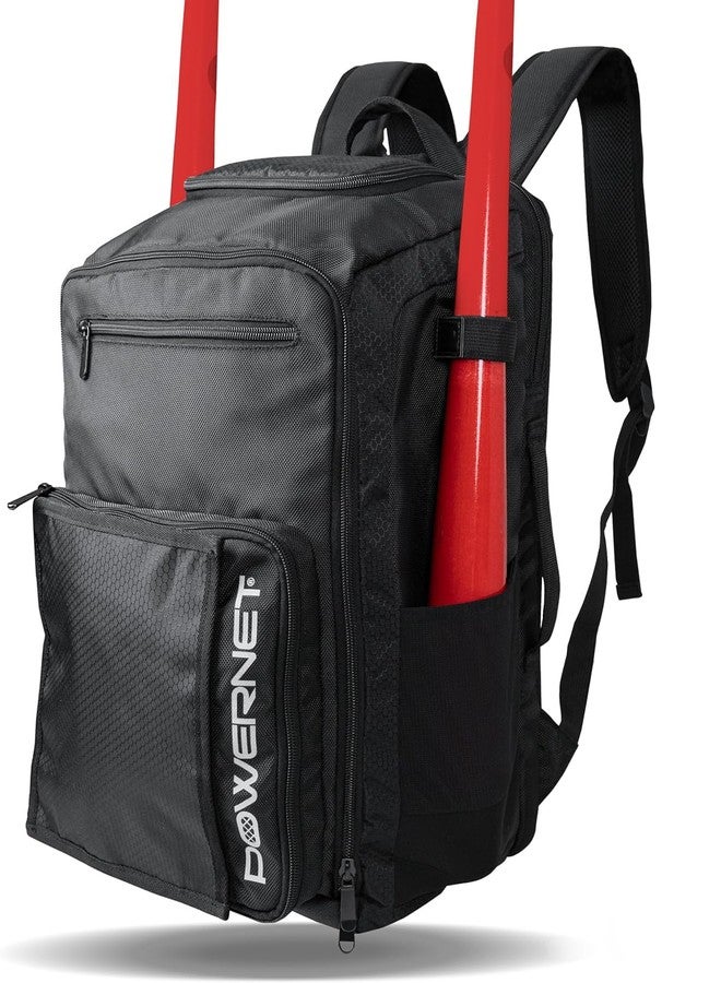 PowerNet Coach's Baseball Backpack, Softball & Baseball Bag for Coaching Gear with Laptop Sleeve and Zippered Pockets, Coach Bat Bag with Chain-Link Fence Hook and Luggage Strap - Image 1