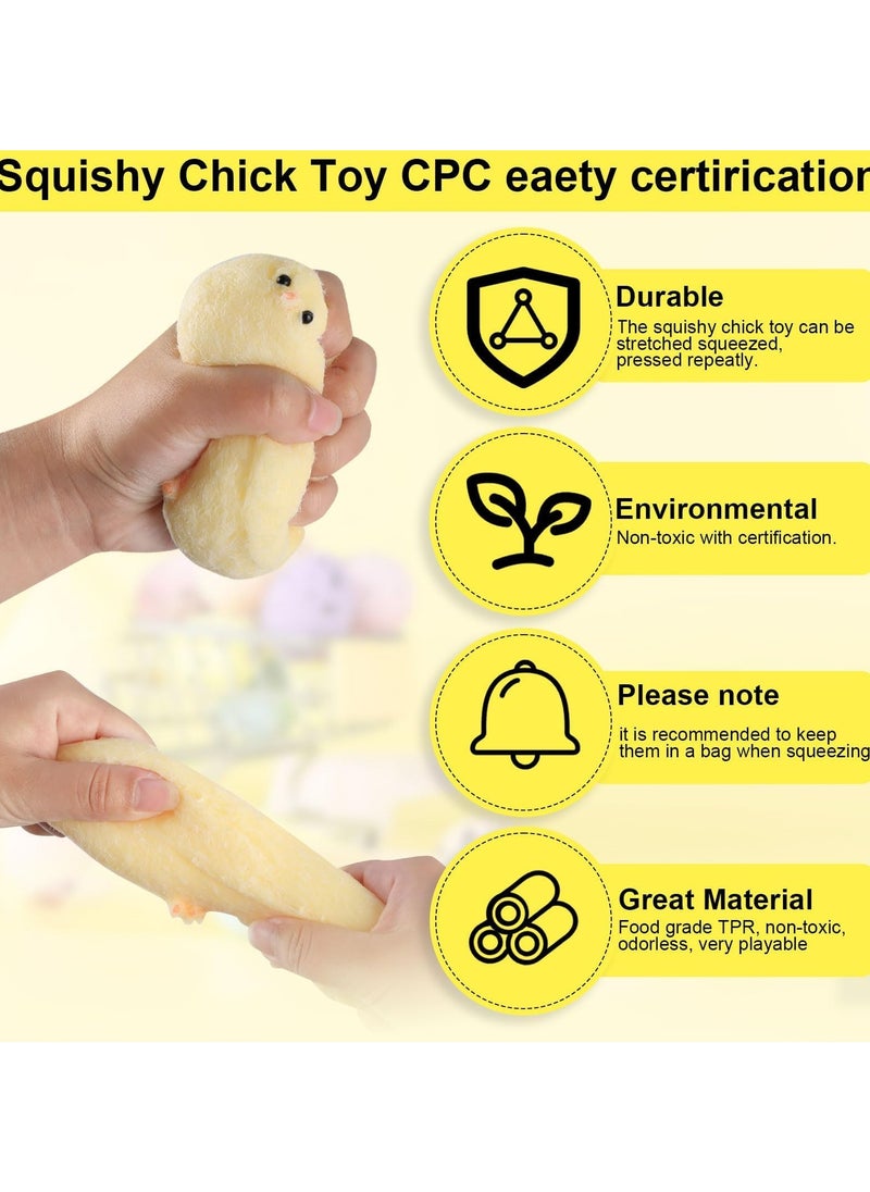 Dominy - 4pcs Taba Soft Lifelike Chicken, Soft TPR Stress Relief Toy, Fidget Squeeze Toy for Anxiety Relief and Relaxation, Cuddly Soft Sensory Toy, Perfect Desk Toy(Chicken) - Image 1