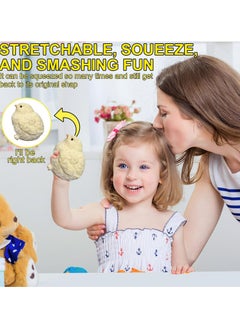 Dominy 4pcs Taba Soft Lifelike Chicken, Soft TPR Stress Relief Toy, Fidget Squeeze Toy for Anxiety Relief and Relaxation, Cuddly Soft Sensory Toy, Perfect Desk Toy(Chicken)  - Image 4