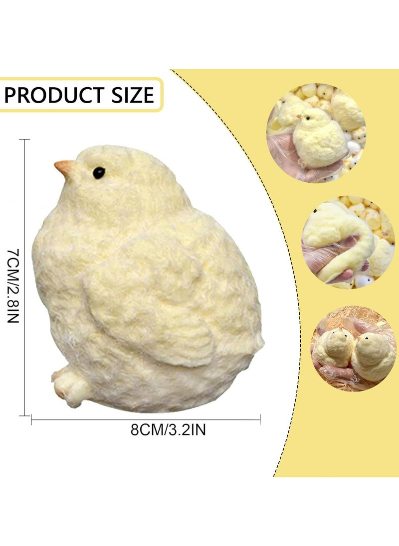 Dominy - 4pcs Taba Soft Lifelike Chicken, Soft TPR Stress Relief Toy, Fidget Squeeze Toy for Anxiety Relief and Relaxation, Cuddly Soft Sensory Toy, Perfect Desk Toy(Chicken) - Image 1