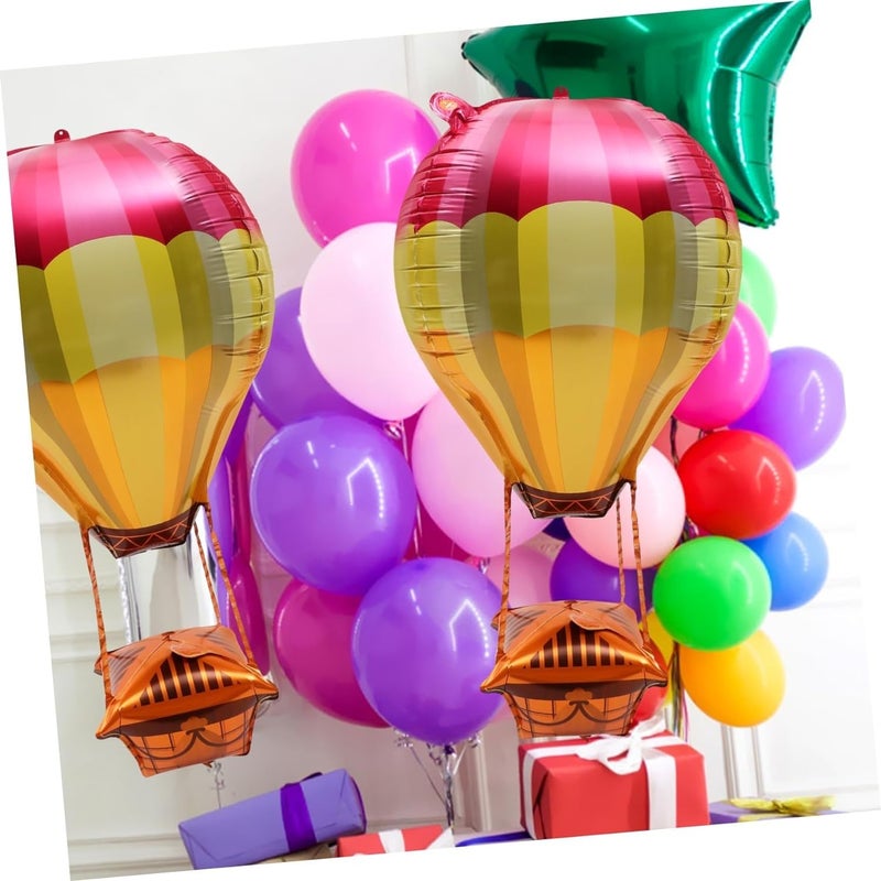 Atpata Funky 4pcs 35-inch Multicolor Hot Air Balloon Shape Foil Balloons for Turkey Istanbul Theme, Carnival, Kids & Adults Birthday Party, Baby Shower Decorations - Image 5