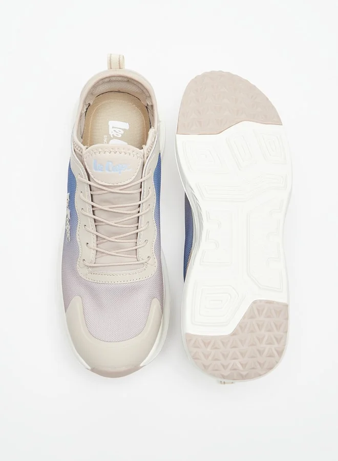 لي كوبر Women's Colourblock Low Ankle Sneakers with Lace-Up Closure