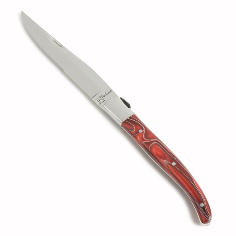 Fortessa Provencal Serrated Steak Knife 925Inch Red Handle Set of 6