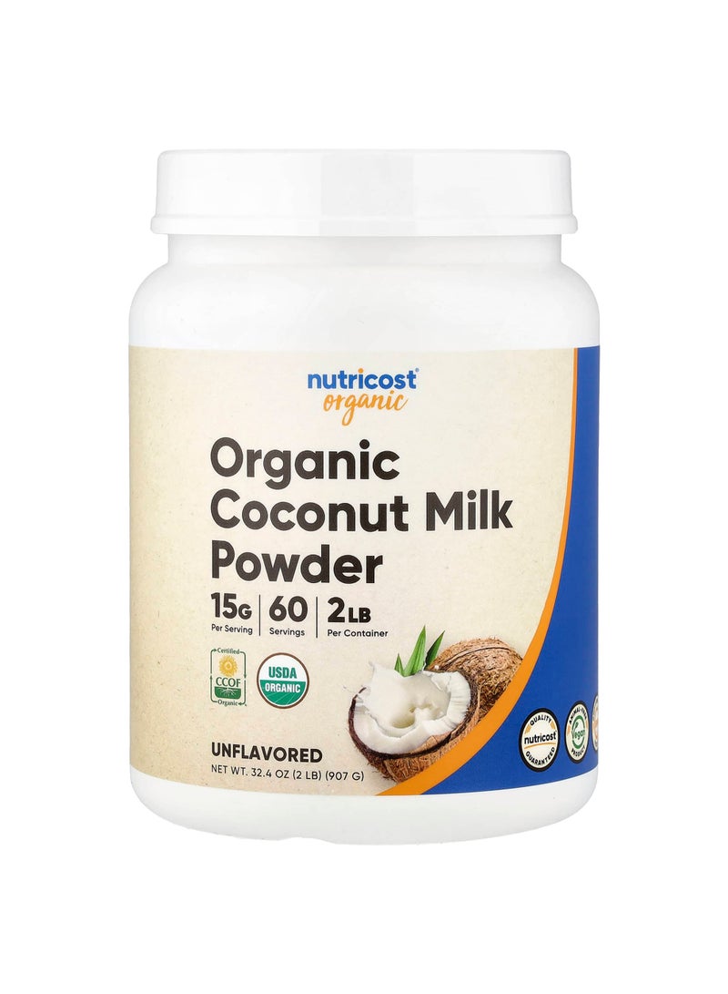 Nutricost Organic Coconut Milk Powder, Unflavored, 2 lb (907 g)