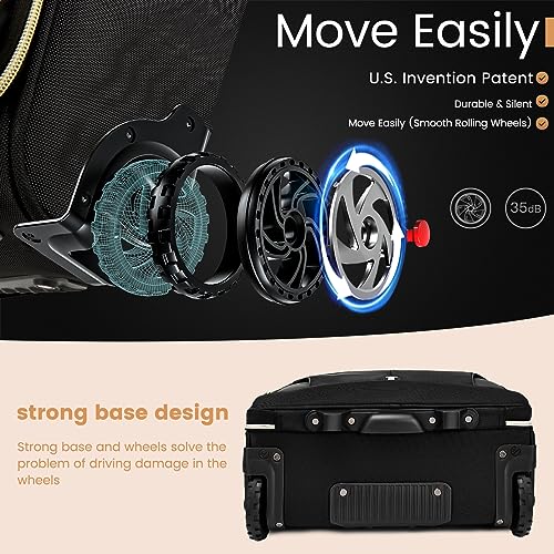 RUCYEN Rolling Laptop Bag, 15.6 inch Rolling Briefcase for Men & Women,Laptop Briefcase on Wheels, Overnight Bags Carry On Bag, for Business Travel - Image 3
