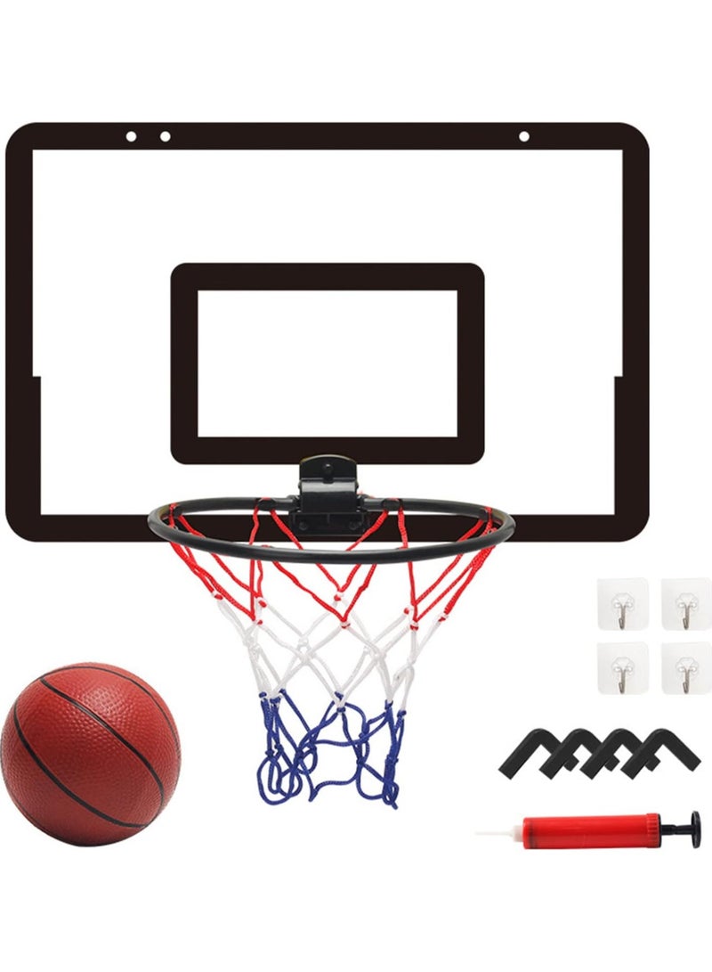 Generic Mini Basketball Hoop Set Indoor Hanging Type No Drilling Mini Moving Basketball Hoop for Door  - Image 1