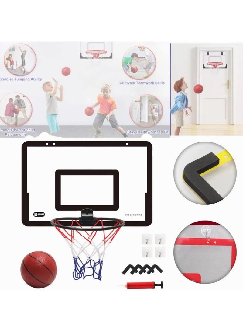 Generic Mini Basketball Hoop Set Indoor Hanging Type No Drilling Mini Moving Basketball Hoop for Door  - Image 4