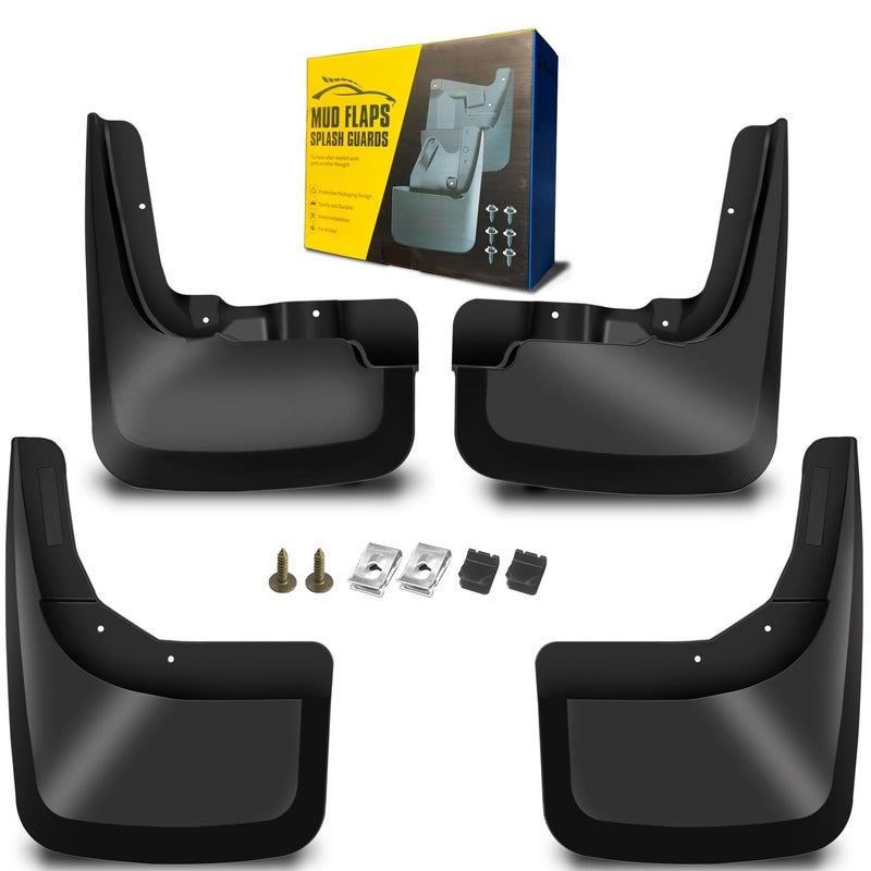 QUYDDC Mud Flaps Fit for 20192022 Chevy Silverado 1500 Not fit Submodel ZR2 LT Trail Boss and Custom Trail Boss Dedicated Mudguard for Four Seasons Universal Protection Front and Rear