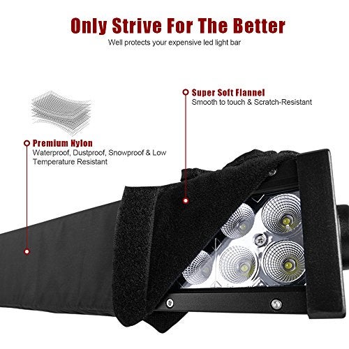 MICTUNING 32 inches Universal Straight and Curved LED Light Bar Cover - Water-Resistant, Windproof, Dustproof, Snowproof Scratch-Proof Protective Sleeve - Image 2