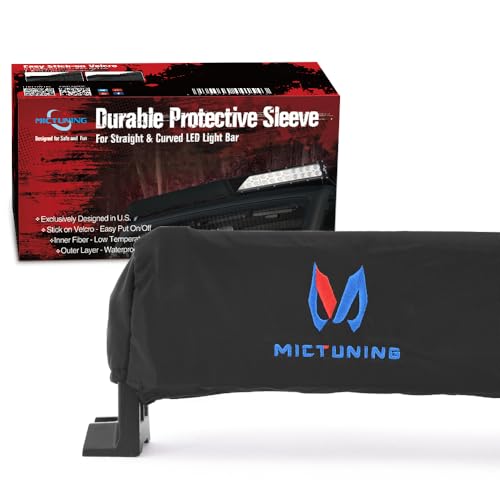 MICTUNING 32 inches Universal Straight and Curved LED Light Bar Cover - Water-Resistant, Windproof, Dustproof, Snowproof Scratch-Proof Protective Sleeve - Image 1