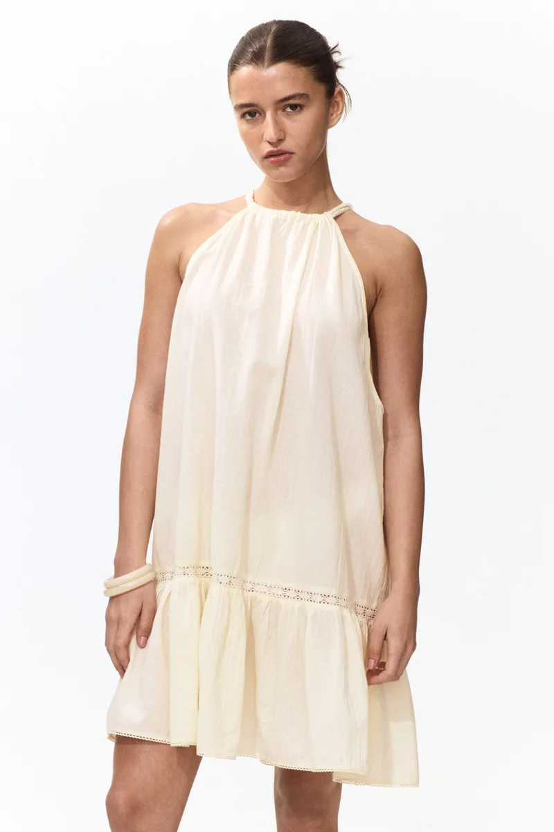 Sleeveless cotton beach dress