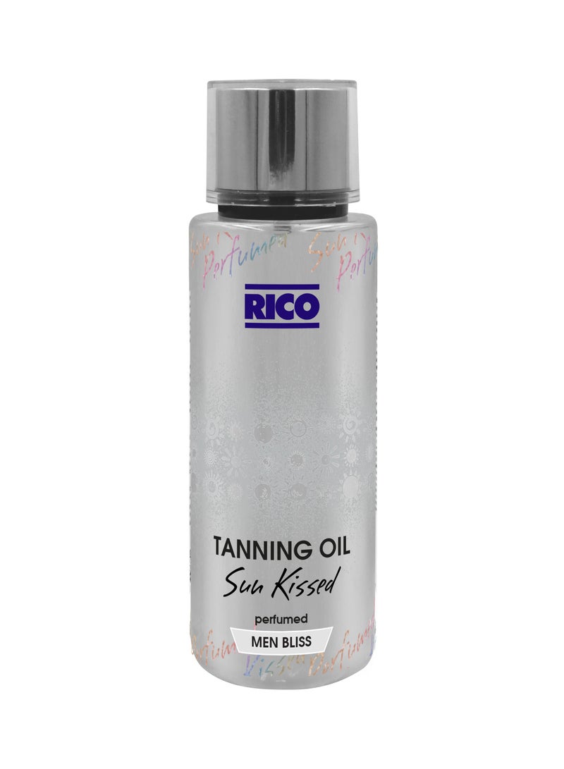RICO Tanning Oil for Men with Coconut Oil, Almond Oil, Vitamin E, 250ml, All Skin Types - Image 1