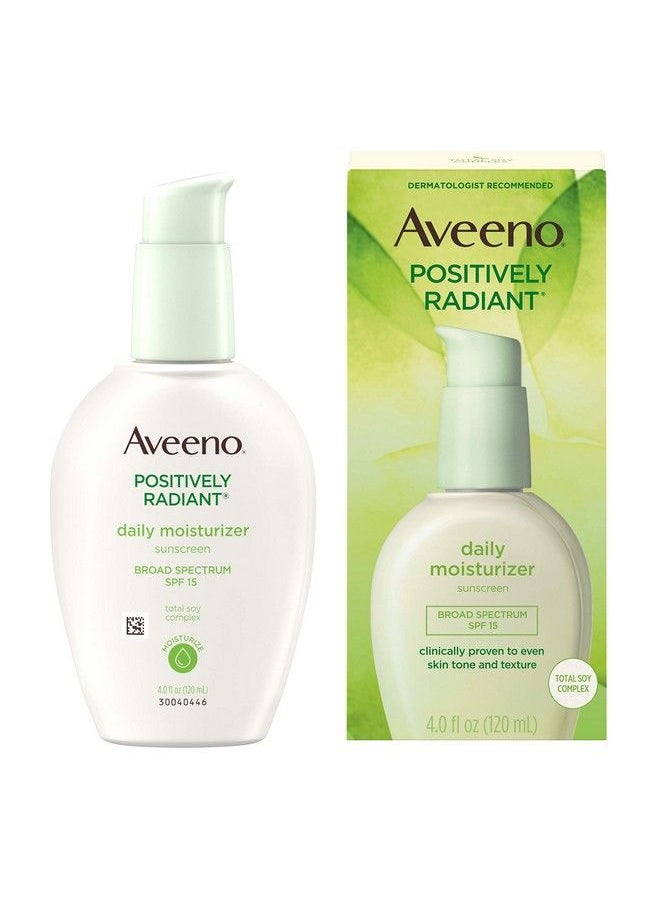 Aveeno - Positively Radiant Daily Face Moisturizer With Broad Spectrum Spf 15 Sunscreen And Soy Extract 4 Fl Oz - Image 1