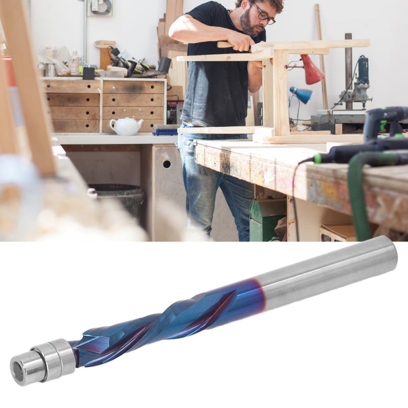 Flush Trim Bit with Bearing 1/4 Inch Shank Spiral Down Cut Carbide Router Bit Woodworking Milling Cutter - Image 2