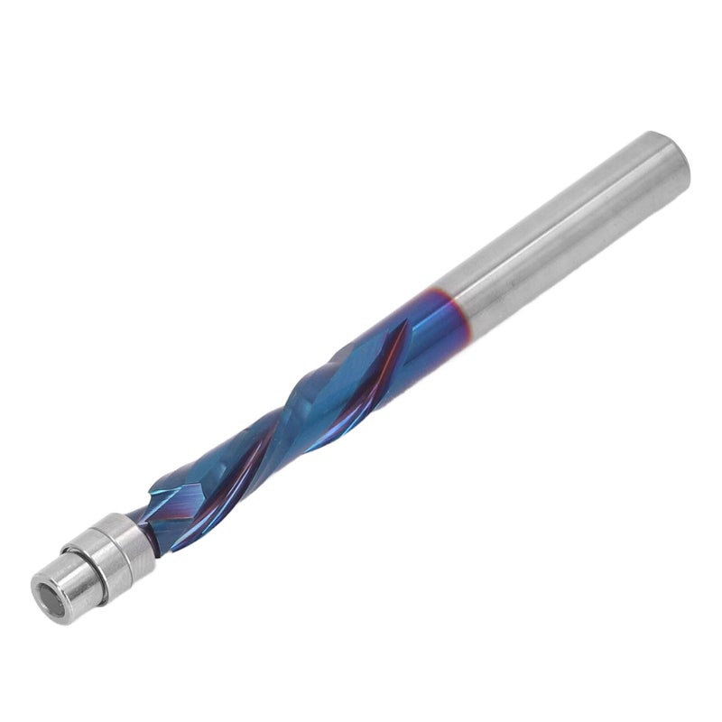 Flush Trim Bit with Bearing 1/4 Inch Shank Spiral Down Cut Carbide Router Bit Woodworking Milling Cutter - Image 3
