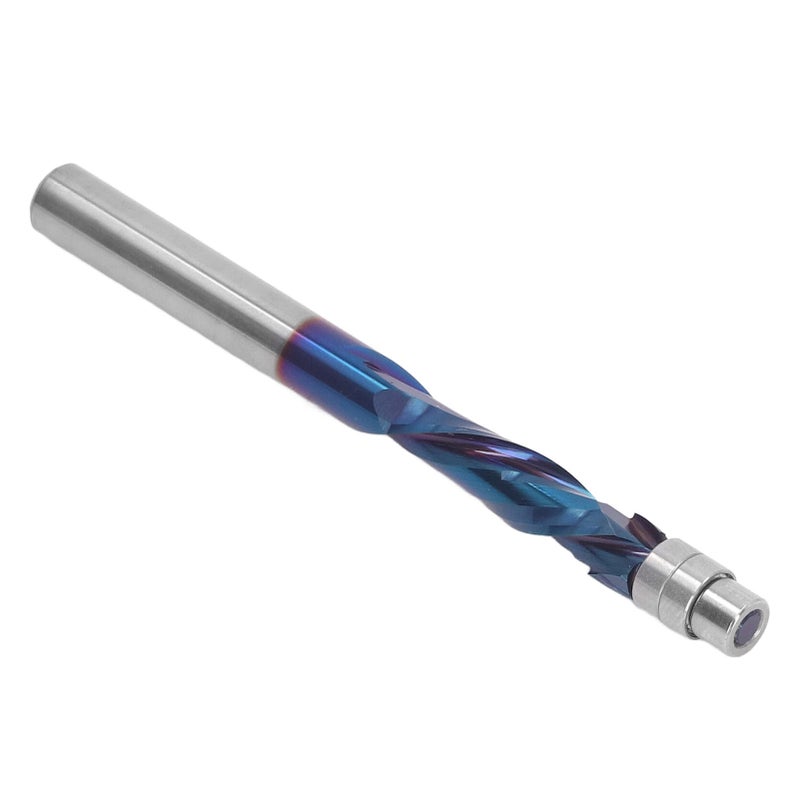 Flush Trim Bit with Bearing 1/4 Inch Shank Spiral Down Cut Carbide Router Bit Woodworking Milling Cutter - Image 5
