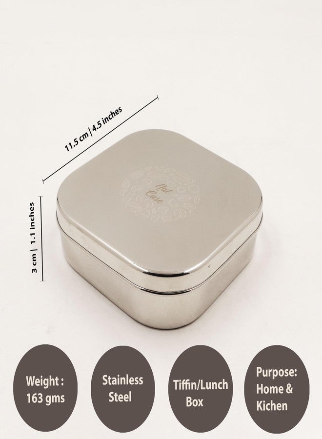 Spillbox علبة مكسرات من الفولاذ المقاوم للصدأ من Spillbox | علبة وجبات خفيفة للأطفال في المدرسة | مصنوعة من مواد آمنة غذائيًا وخالية من مادة BPA | علبة تحضير وجبات مربعة صغيرة وعصرية للبذور والفواكه والخضراوات - Image 5