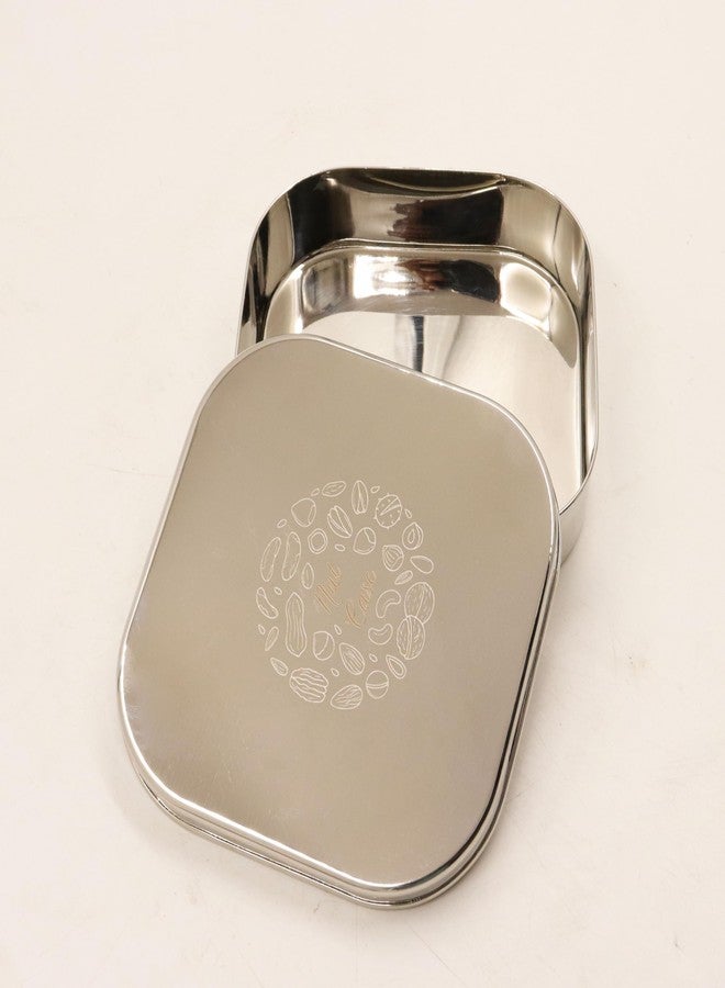 Spillbox علبة مكسرات من الفولاذ المقاوم للصدأ من Spillbox | علبة وجبات خفيفة للأطفال في المدرسة | مصنوعة من مواد آمنة غذائيًا وخالية من مادة BPA | علبة تحضير وجبات مربعة صغيرة وعصرية للبذور والفواكه والخضراوات - Image 4