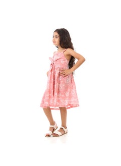 Andora Girls Floral  Dress With Square Neck -Cashmere  - Image 5