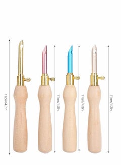 SYOSI Punch Needle Embroidery Kits Adjustable Rug Yarn Punch Needle, Wooden Handle Embroidery Pen,Embroidery Hoops,scissors, Needle Threader, Punch Needle Cloth for DIY Starter Kit  - Image 5