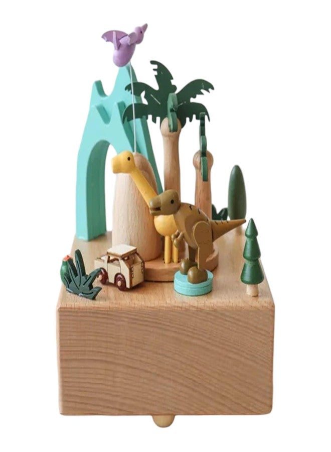 AUGEN Exclusive Music Box Musical 360 rotatable Carousel Children's Wooden Men and Women Birthday Creative Christmas Valentine's Day Gift Home Decoration (1086F3) - Image 1
