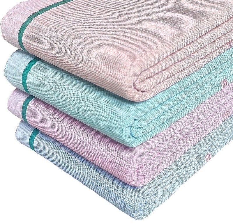 Mk weaves منشفة حمام قطنية مك وييفز 250 جرام متعددة الألوان (مجموعة من 4، 31 × 65 بوصة) - Image 2