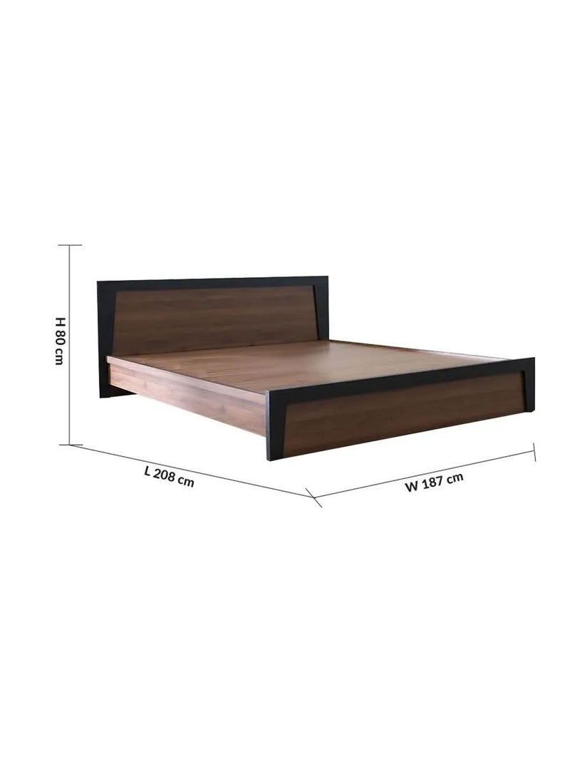 DANUBE HOME - Martina Bed + Dresser And Stool Set King Size Bed Frame And Dresser Set Sturdy Modern Design Wooden Double Bedroom Set Furniture Comfortable Bedset For Bed Room Columbia - Image 1
