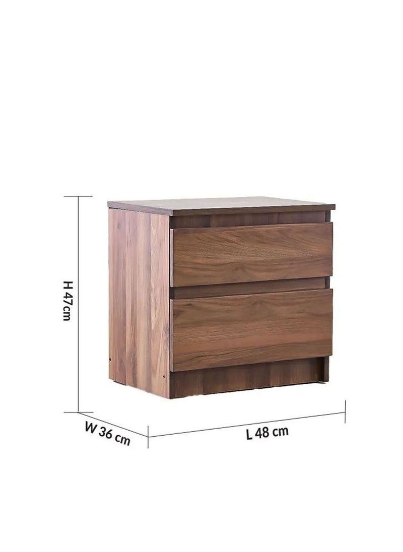 DANUBE HOME - Martina Bed + Dresser And Stool Set King Size Bed Frame And Dresser Set Sturdy Modern Design Wooden Double Bedroom Set Furniture Comfortable Bedset For Bed Room Columbia - Image 1