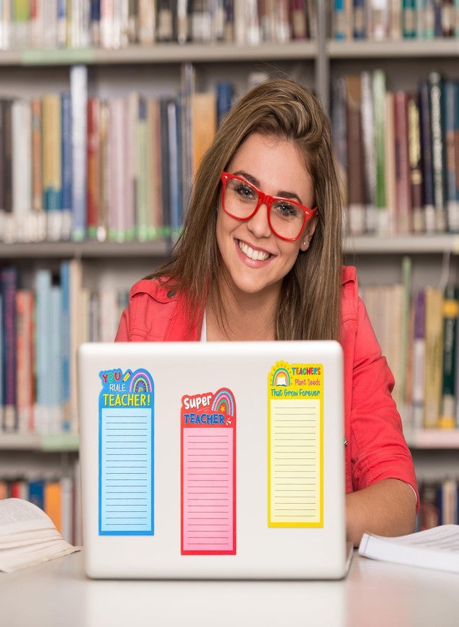 ANGOLIO Teacher Appreciation Notepads with Pens - Back to School Gift 16Set Boho Ranibow Lined to Do List Sticky Notes Appreciation Gift Pens for Teacher School Office Birthday Back to School Supplies - Image 5