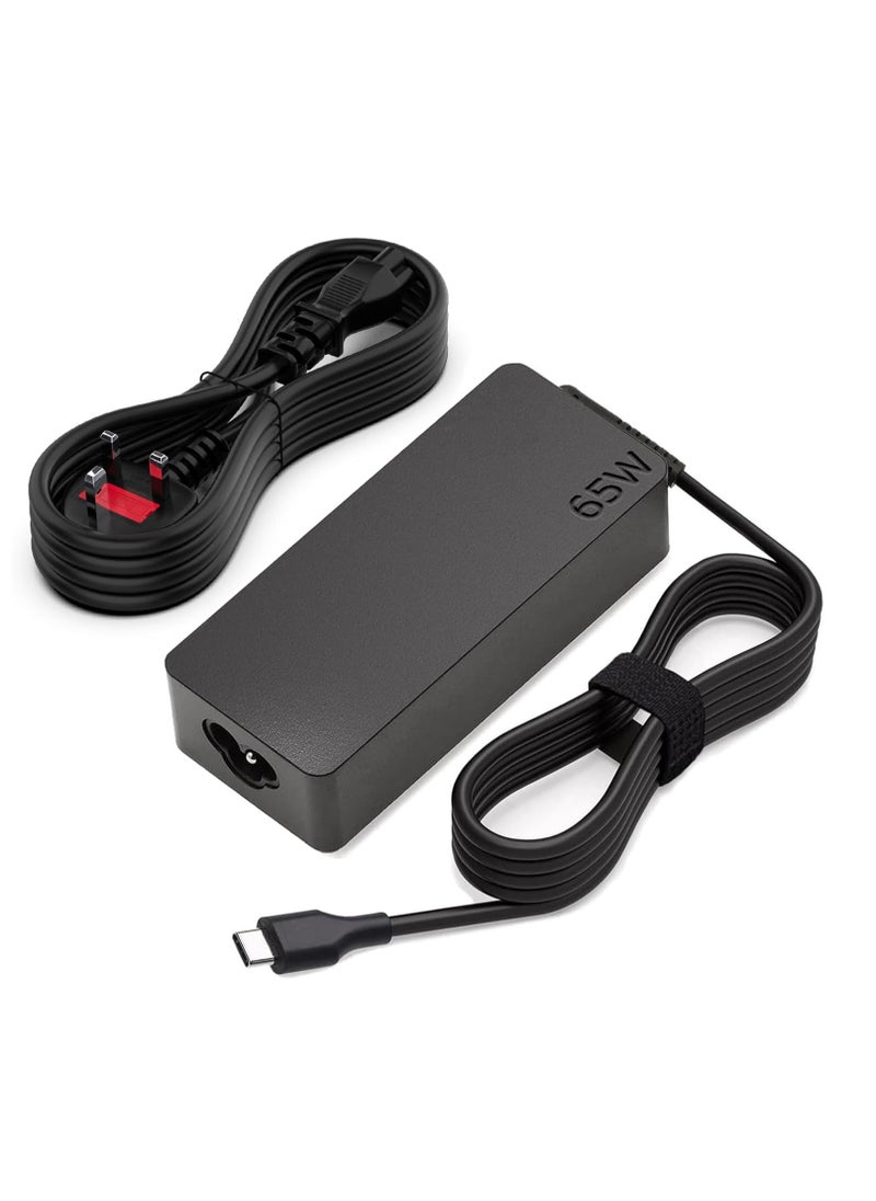 XSEVEN - XSEVEN 65W USB-C Power Adapte, Multi-Device Compatibility with ThinkPad, Yoga,HP Chromebook, Dell XPS, ASUS,Acer,HUAWEI,Samsung,and More Smart PD Wall Laptop Power Supply(Type C) for Efficient - Image 1