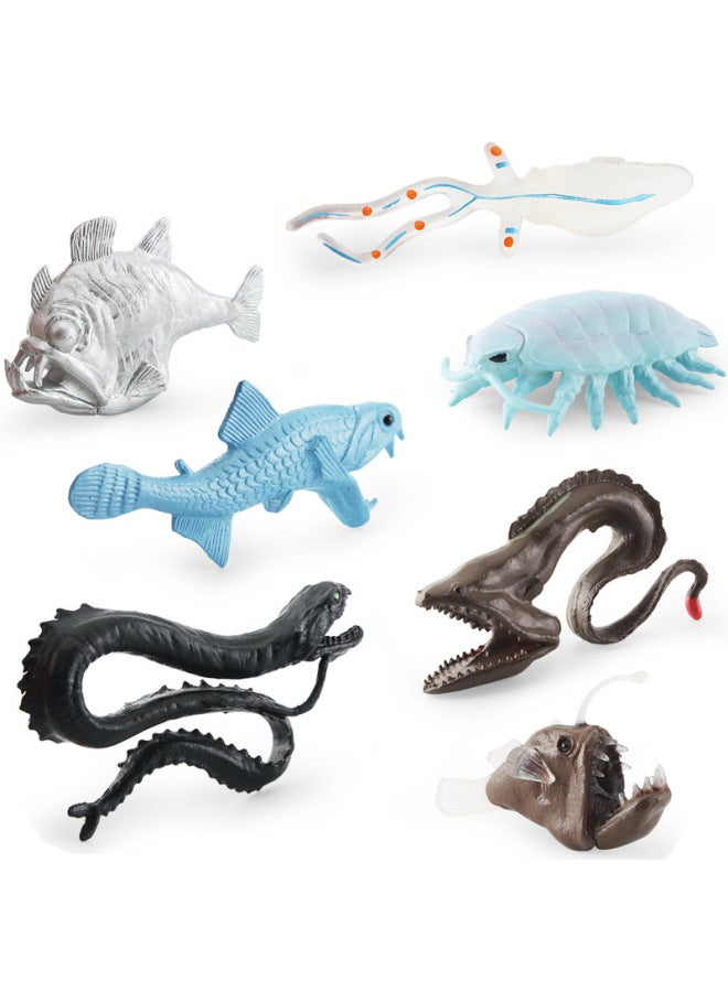Simulation Wide-eyed Squid Anglerfish Axe Fish Dragon Fish Deep-sea Biological Static Model-Color:BL-1200 Deep Sea Biological Suit 102g  - Image 2