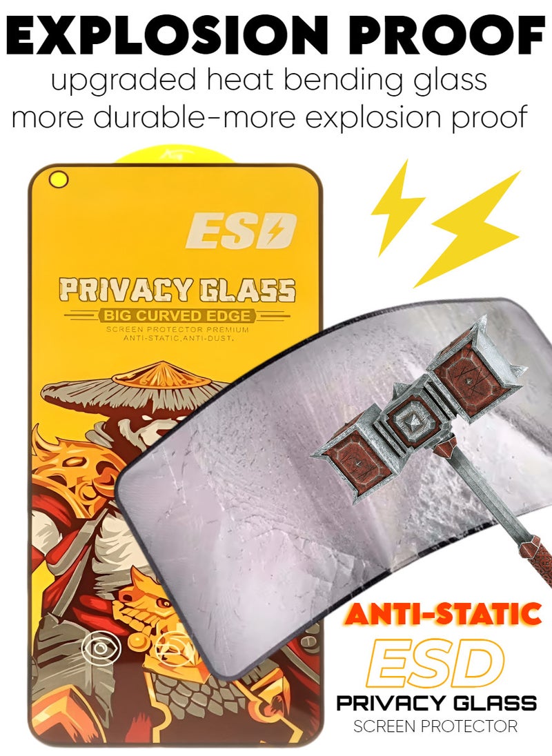 ESD 2 Pieces Tempered Dustproof Privacy Glass Screen Protector Compatible For Samsung Galaxy M11 - Image 4