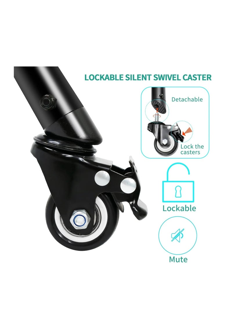 Projector Stand, Sturdy Durable Metal Laptop Tripod Stand with Wheels  - Image 4
