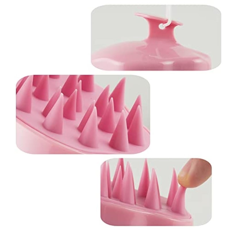 Bsisme Hair Brush, Scalp Massager and Shampoo Brush Scrubber, Soft Silicone Bristles for Wet and Dry Hair, Professional Hair Brush, Anti-Dandruff Brush & Hair Massager (Normal Pink) - Image 3