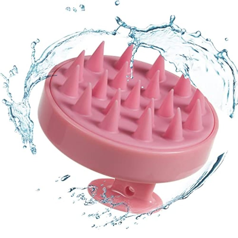 Bsisme Hair Brush, Scalp Massager and Shampoo Brush Scrubber, Soft Silicone Bristles for Wet and Dry Hair, Professional Hair Brush, Anti-Dandruff Brush & Hair Massager (Normal Pink) - Image 1