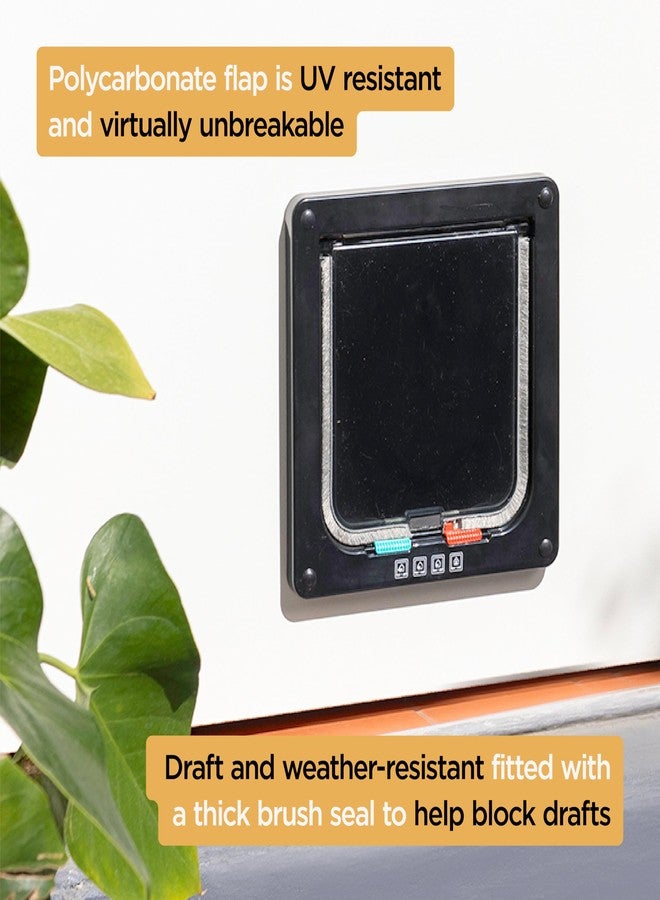 Hakuna Pets Standard Cat and Small Pet Door, Small, Black, Pets up to 11 lbs. - Image 4