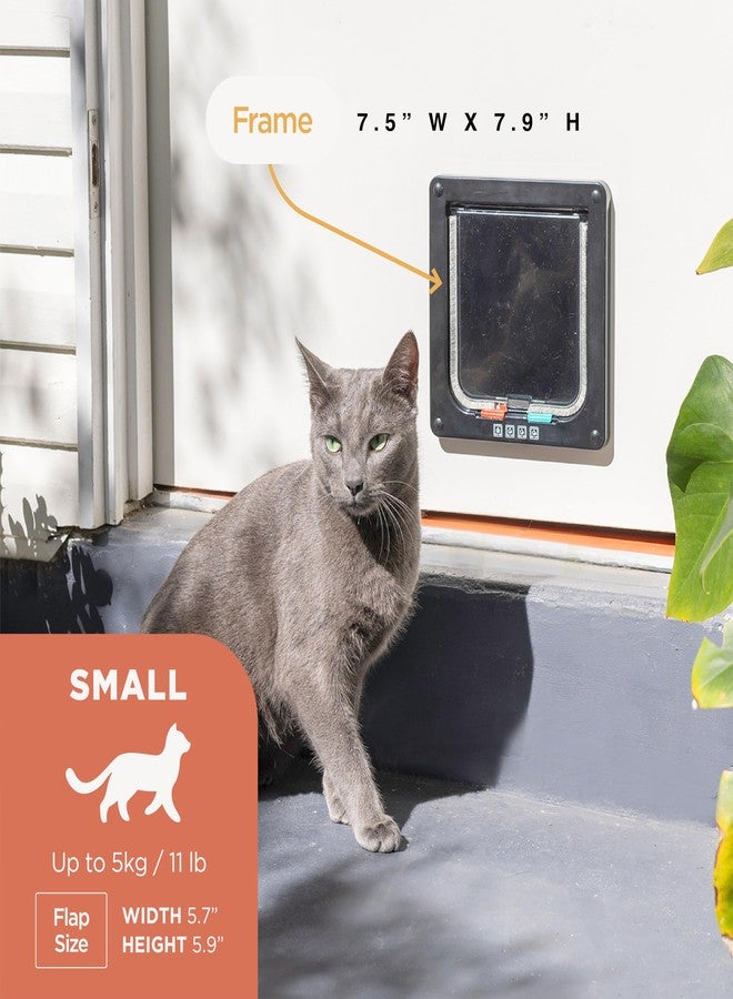 Hakuna Pets Standard Cat and Small Pet Door, Small, Black, Pets up to 11 lbs. - Image 2