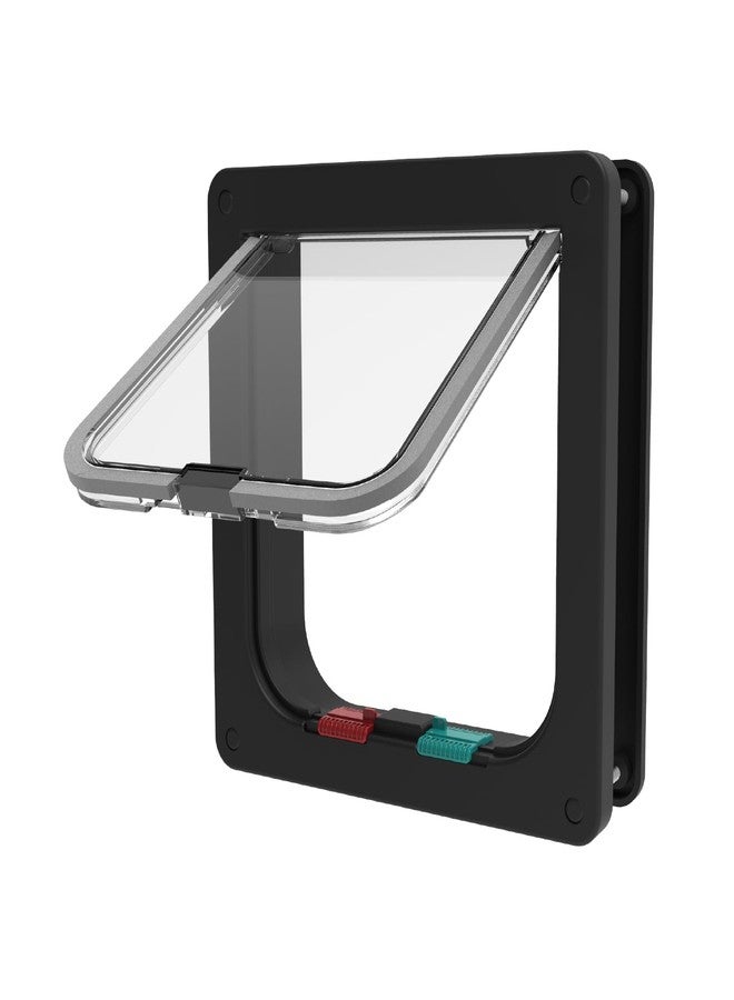 Hakuna Pets Standard Cat and Small Pet Door, Small, Black, Pets up to 11 lbs. - Image 1