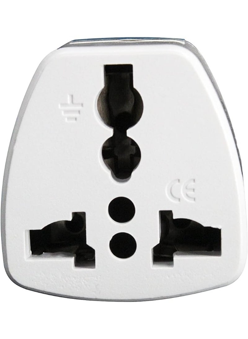 سالاب محول قابس سفر عالمي من الولايات المتحدة الأمريكية/كندا/الاتحاد الأوروبي/أستراليا إلى الإمارات العربية المتحدة ودبي والمملكة المتحدة وهونغ كونغ، محول قابس سفر ثلاثي المسامير، محول مقبس عالمي للسفر مناسب لرحلات العمل والعطلات والفنادق والمطارات. - Image 1