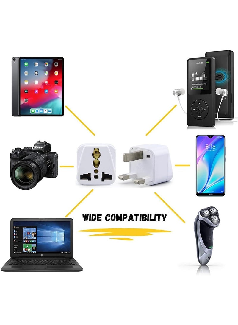 سالاب محول قابس سفر عالمي من الولايات المتحدة الأمريكية/كندا/الاتحاد الأوروبي/أستراليا إلى الإمارات العربية المتحدة ودبي والمملكة المتحدة وهونغ كونغ، محول قابس سفر ثلاثي المسامير، محول مقبس عالمي للسفر مناسب لرحلات العمل والعطلات والفنادق والمطارات. - Image 5